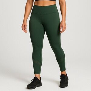 Target Active Green High Waisted Mesh Panel Leggings  Women's Size M
